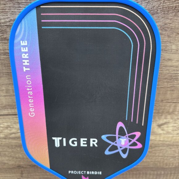 Tiger Generation Three Pickleball Paddle Project Birdie Blue Pink Composite Grip - Picture 2 of 9